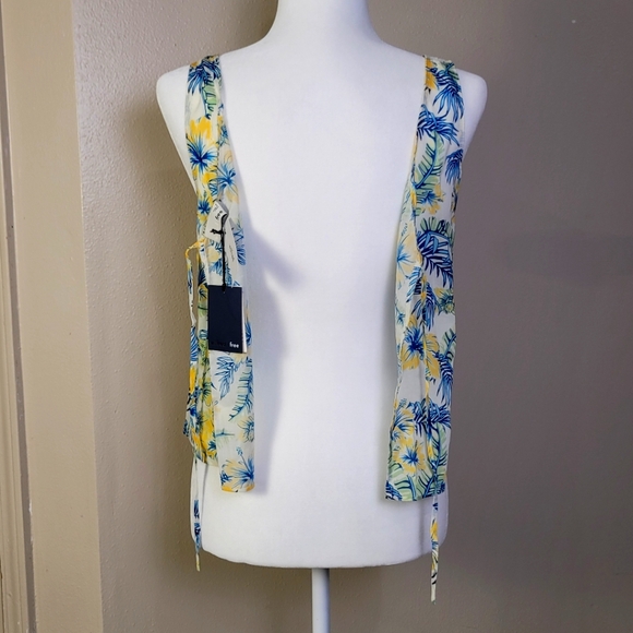 Aritzia Wilfred Free Kempner Lightweight Tie Back Flyaway Tank Top Tropical Sm - Picture 5 of 11